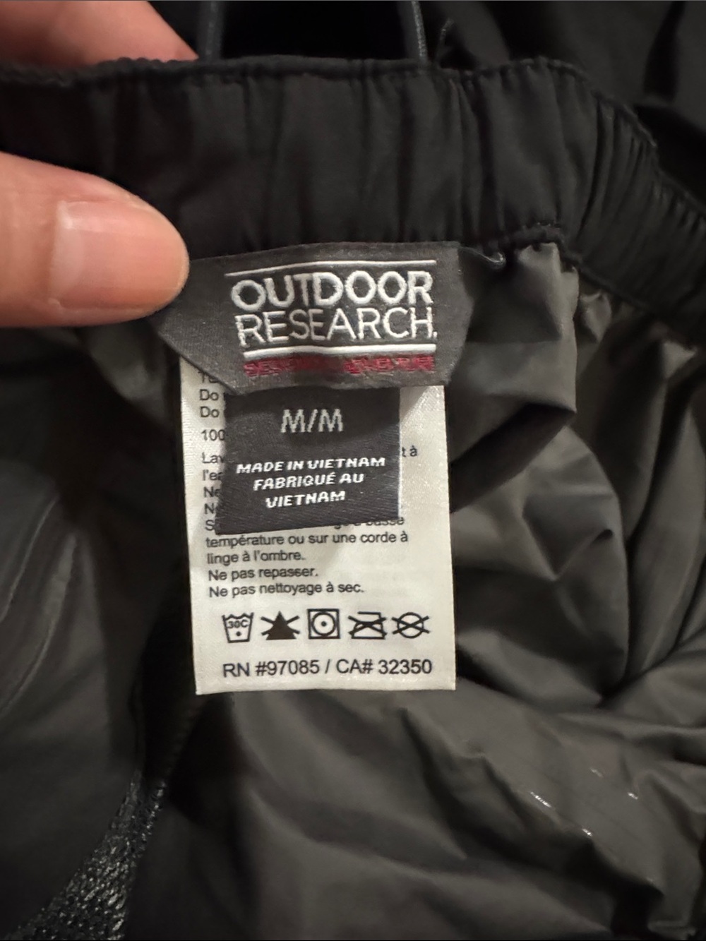 Outdoor Research Gore-Tex Foray Rain Pants Black Lightweight Zip Outseam-Medium - Picture 12 of 14